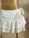 Weinrot 1960er Rüschen Halter Bikini Set & Blumen Spitze Cover-Up