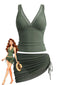 60er Tankini-Set & Cover-Up mit Mesh und Raffungen