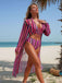 60er Bikini-Set & Shorts & Cover-Up mit Schnürung und Streifen
