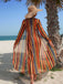 60er Bikini-Set & Shorts & Cover-Up mit Schnürung und Streifen