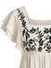 70er Top mit Flatterärmel und Blumen