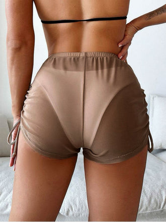 70er Netz-Shorts & Cover-Up mit Chiffon