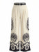 70er Hose mit Blumen und Hohe Taille