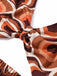 70er Maxikleid mit Tiefer V-Ausschnitt und Neckholder