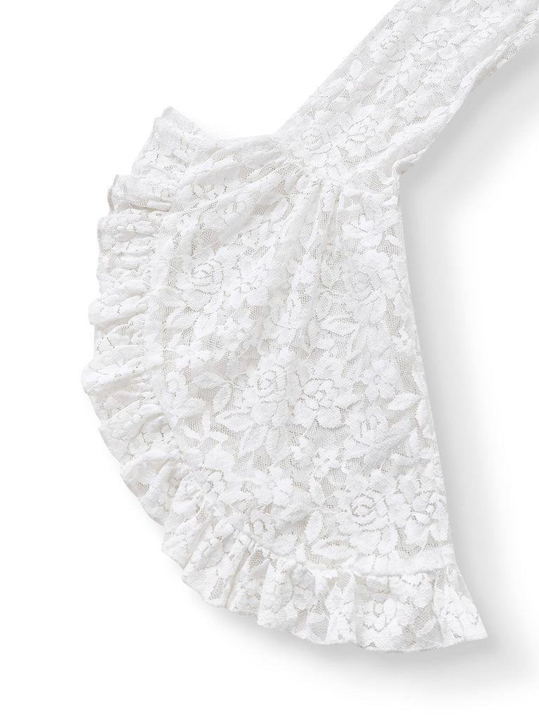 Dunkelblaues 80er viktorianisches Spitzenkleid mit Keulenärmeln