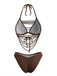 80er Bikini-Set & Shorts mit Neckholder und Schnürung
