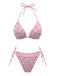 80er Bikini-Set & Shorts mit Neckholder und Triangle