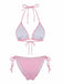80er Bikini-Set & Shorts mit Neckholder und Triangle