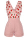 STRAWBERRY PINK PATCHWORK SPITZEN STRAMPLER