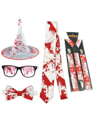 Halloween Kostüm Party Blutstropfen Socken & Handschuhe Set