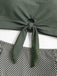 Olivgrün 1940er Binde Front Hohe Taille Tankini Set