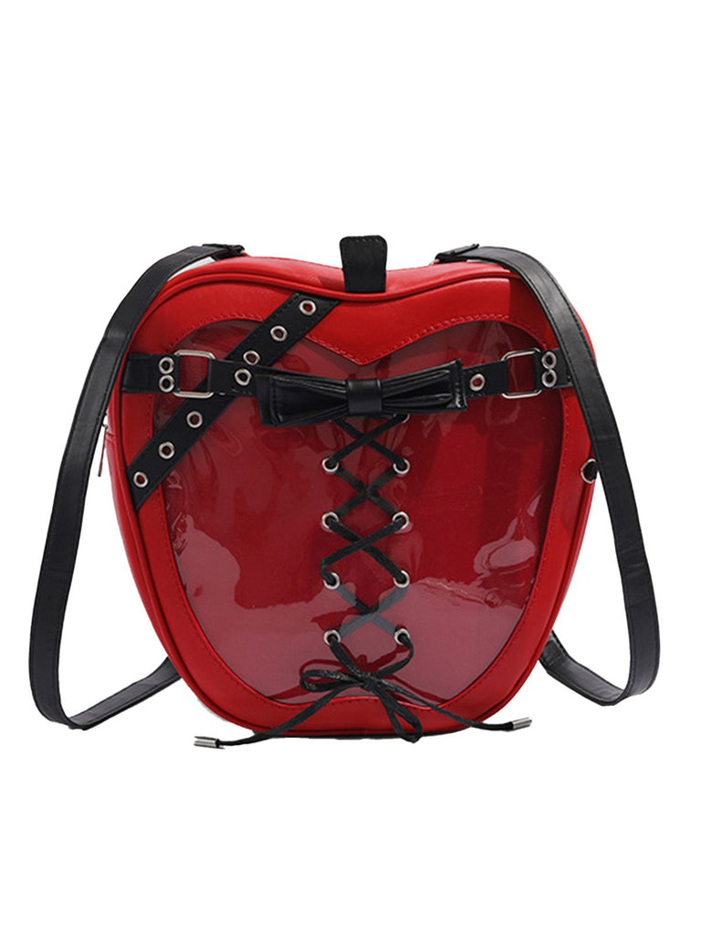 Gothic Apfel Korsett Bogen Leder Umhängetasche Tasche