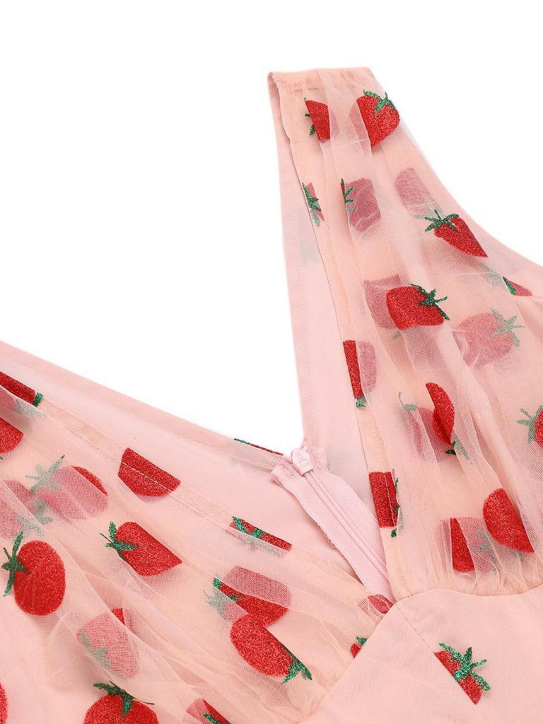 STRAWBERRY PINK PATCHWORK SPITZEN STRAMPLER