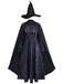 1940er Böse Hexe Elphaba Halloween Cosplay Cape Set