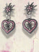 Vintage Oktoberfest Herz Edelweiß Ohrringe