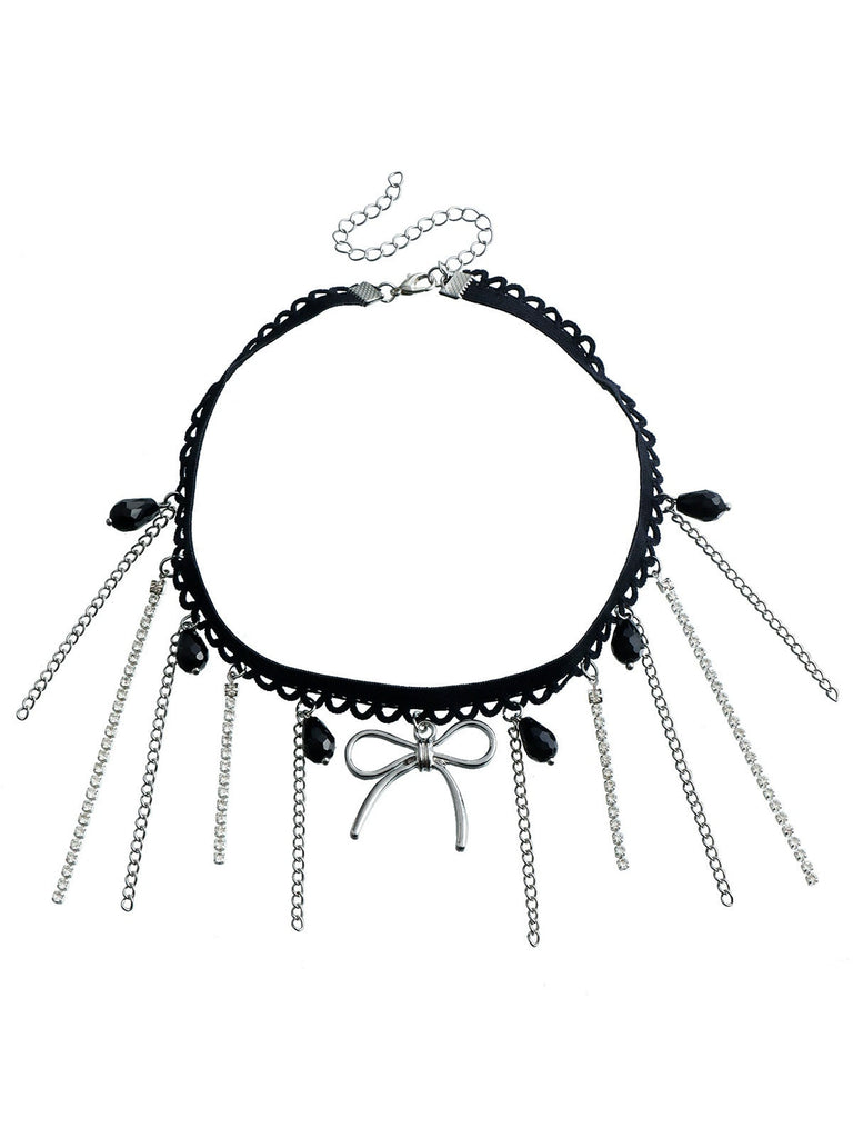 Vintage Gothic Chain Edelstein Bogen Halskette