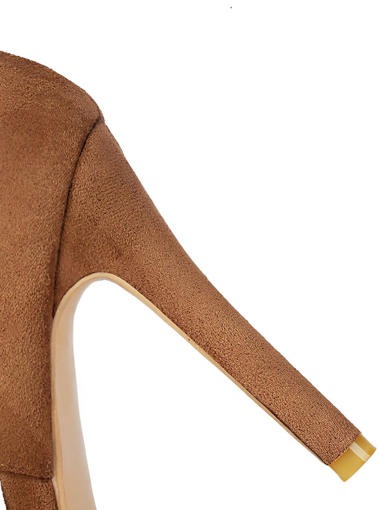 Vintage Quaste Stiletto-Stiefel mit Nieten