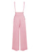 Rosa 1930er Solide Weites Bein Gurt Hosen