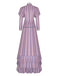 Lavendel 1930er Corpse Bride Rüschen Streifen Kostümset