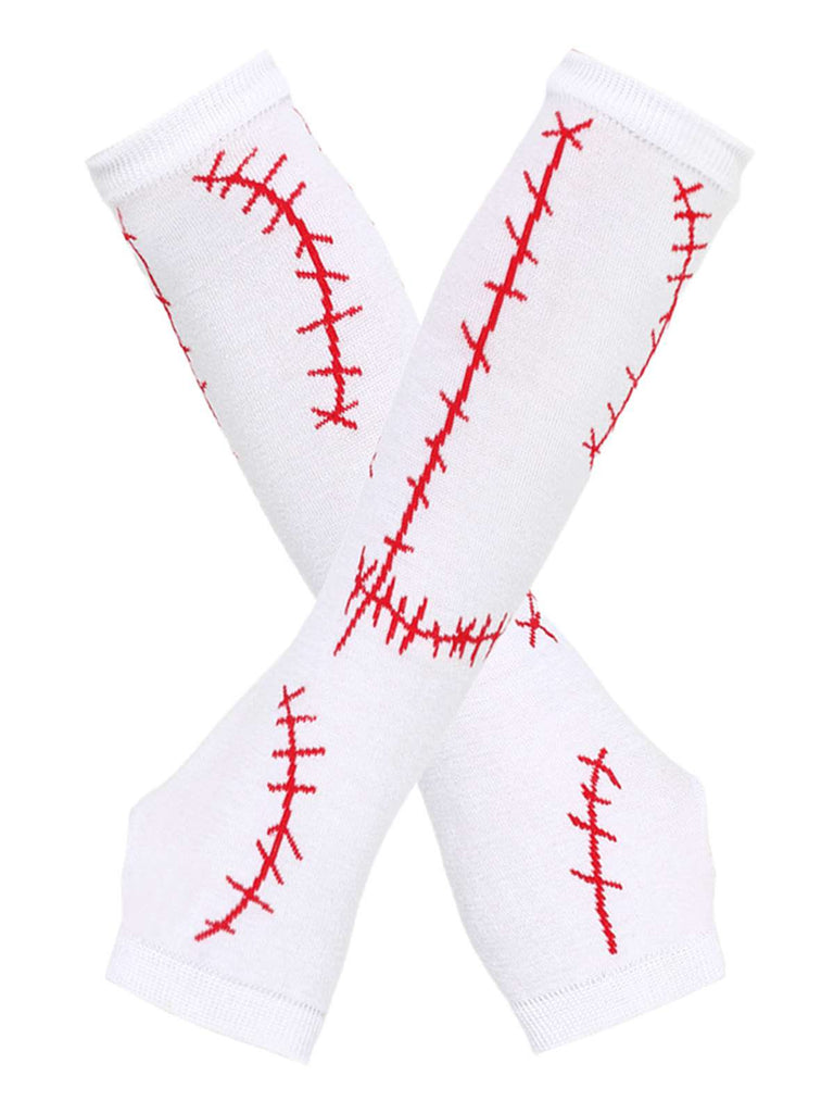 Halloween Genähter Druck Fingerlose Handschuhe & Socken