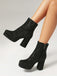 Gold Funkeln Platform Klobigem Absatz Stiefeletten