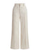 Beige 1950er Hohe Taille Tasche Solide Hose