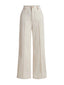 Beige 1950er Hohe Taille Tasche Solide Hose