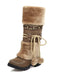 Vintage Kunstpelz Bommel Winter Schnee Stiefel