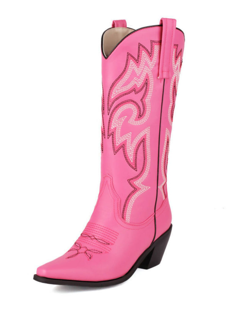 Weiß Vintage Stickerei Western Cowboy Stiefel