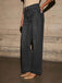1960er Hohe Taille Weites Bein Patch Tasche Jeans