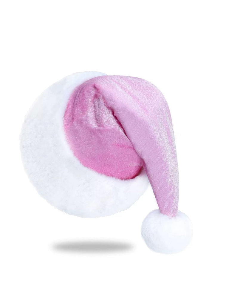 Weihnachten Solide Samt Kunstpelzbesatz Hut