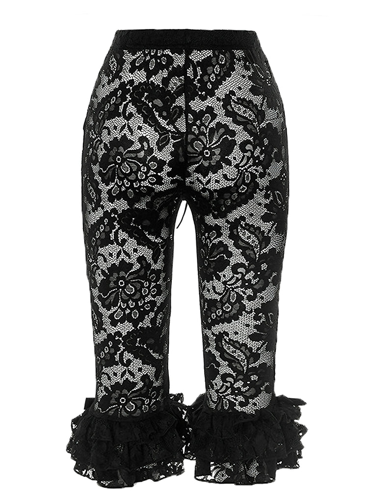 1950er Retro Spitze Rüschen Kurze Hosen