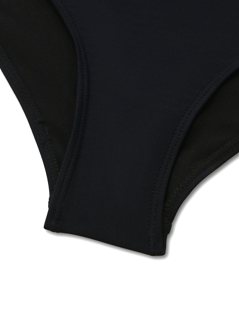 Silber 2PCS Metallic 1980er Plissiertes Cut-Out Badeanzug & Cover-Up