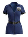 Marineblaues 80er Halloween Polizeikostüm mit Romper