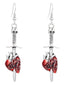 Vintage Halloween Schädel Schwert Herz Ohrringe