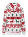 Multicolor 1940er Ren & Weihnachtsbaum Plüsch Hoodie
