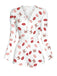 1980er V-Ausschnitt Herz Slip Drucken Romper Pajama