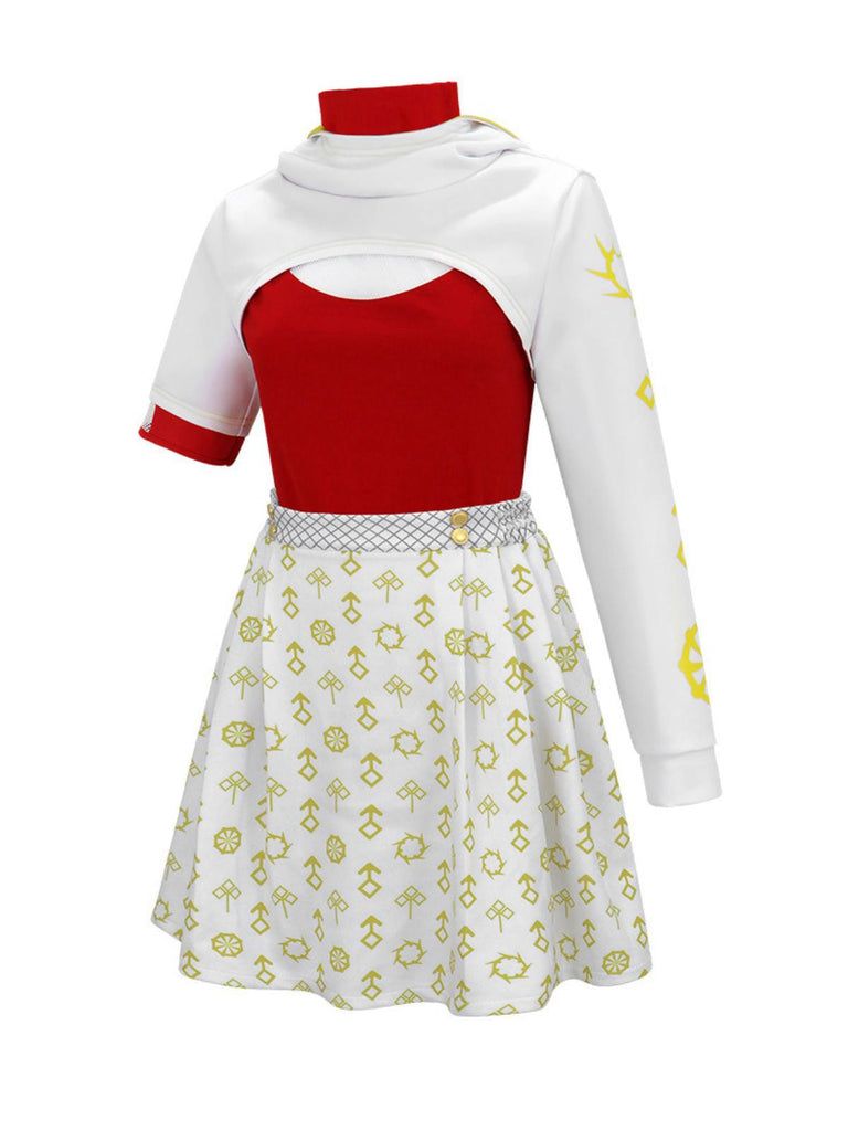 3PCS Rot Zombies Nova Hollow Kontrast Kostümset