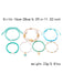 7PCS Blau Muschel Perlen Geflochten Mehrlagig Armband-Set
