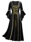 1930er Mittelalterliche Renaissance Samt Schnürung Kleid