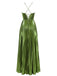 1930er Metallisch Kreuzen Halter Falten Kleid