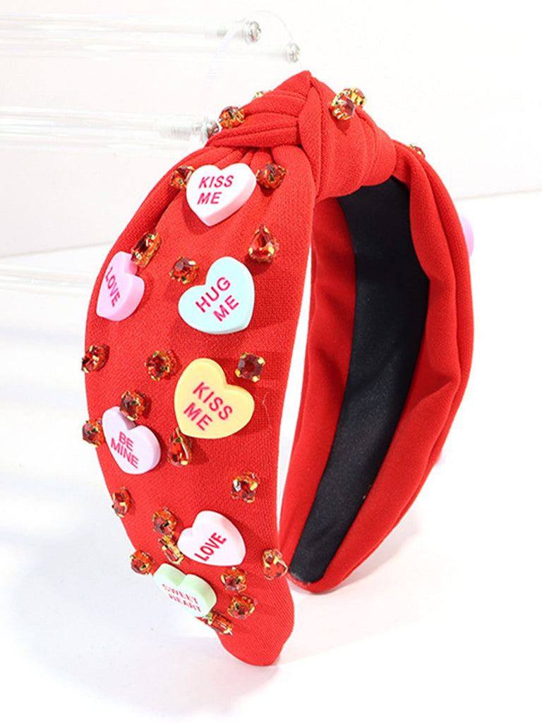 Valentinstag Herz Strassstein Stirnband