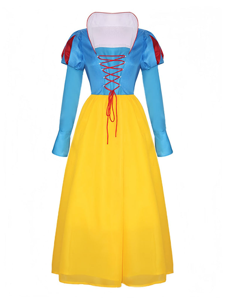 1940er Schneewittchen Kostüm Netz Patchwork Kleid