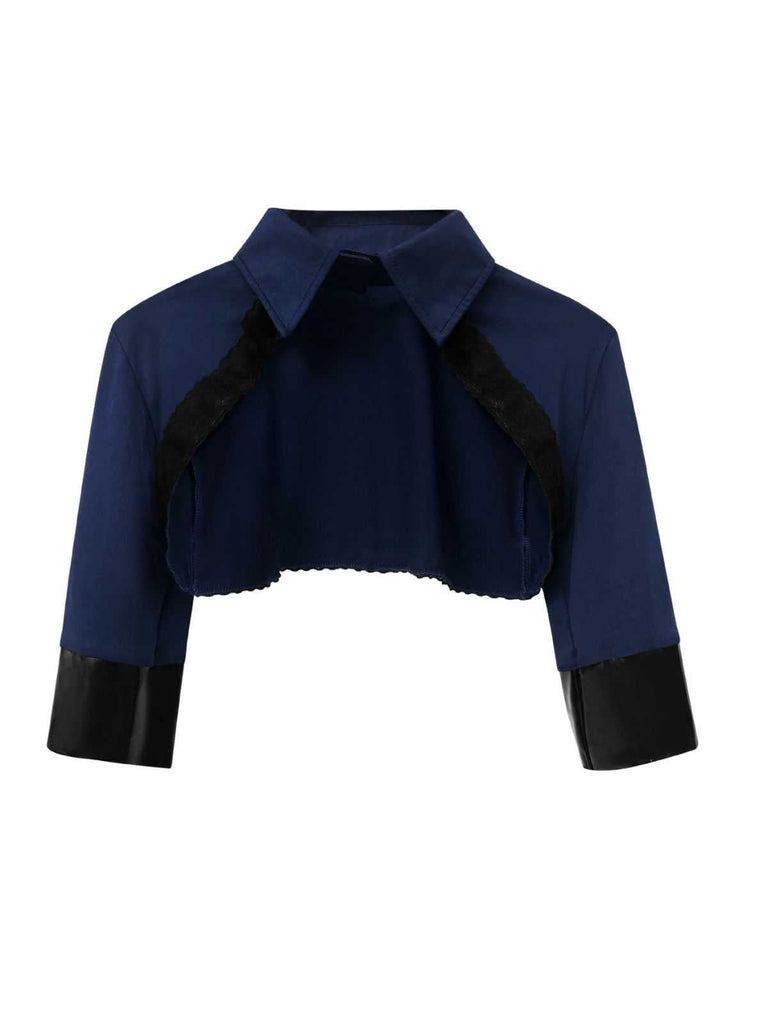 Dunkelblau 1960er Polizei Halloween Cosplay Kleid