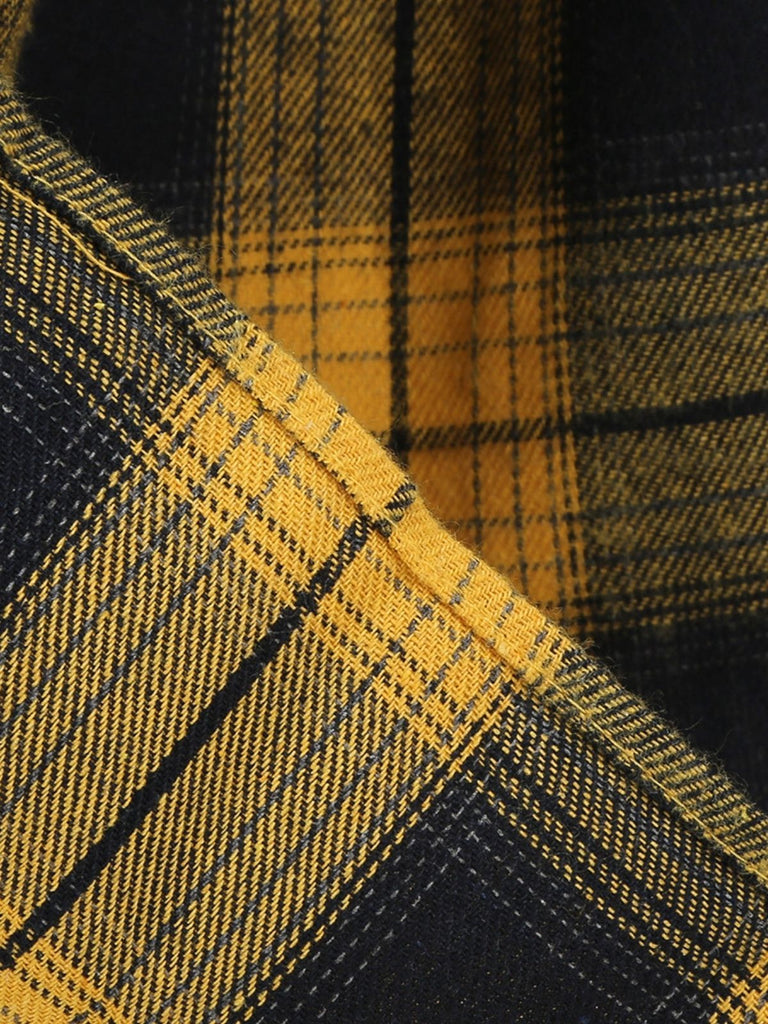 1950er Polka Dot Gürtel Plaid Plissiertes Rock
