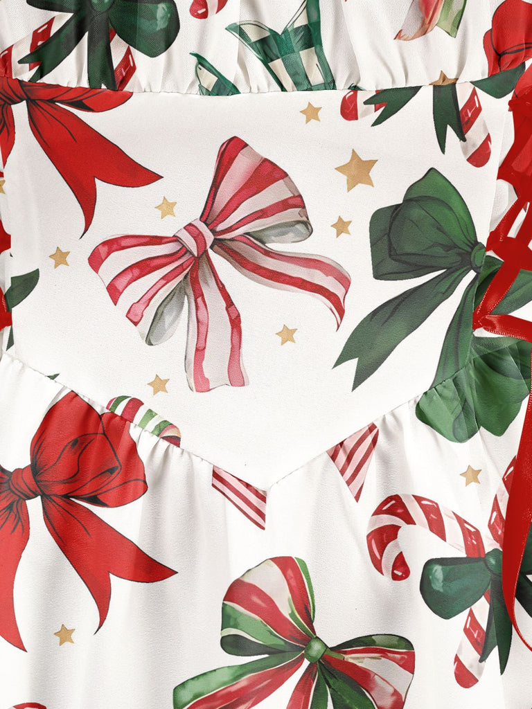 1950er Weihnachten Ornament Schnürung Kleid