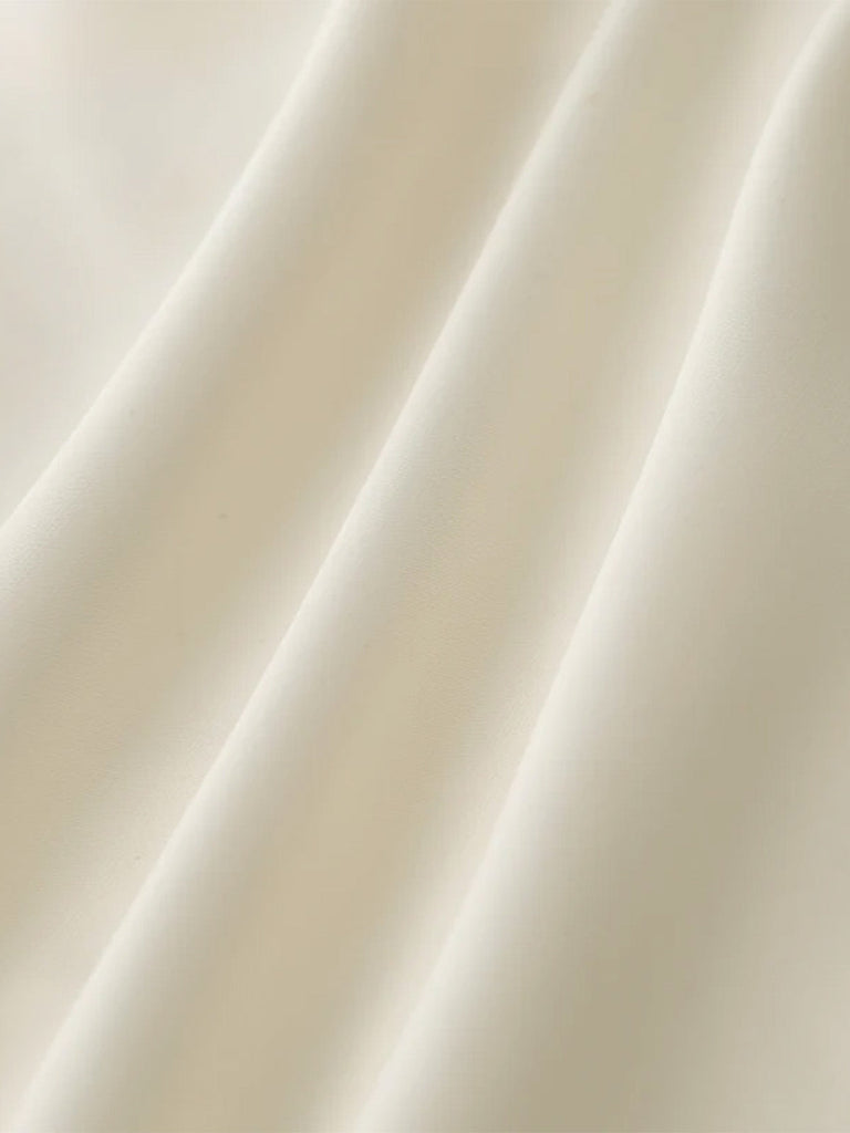 1980er Solide Rüschen Träger Quadratischer Hals Kleid