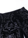Schwarz 1980er Punk Rebe Drucken Samt Bootcut Hose