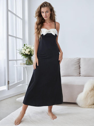 Schwarz & Weiß 1930er Schleife Träger Nachtwäsche