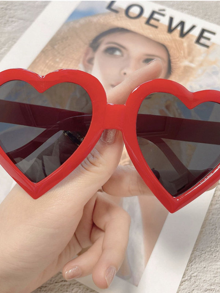 Vintage Gebogen Herzrahmen Sonnenbrille